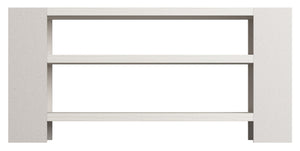 Bernhardt Bernhardt Stratum Mist Console Table 67" With Fossil Faux Stone Ends, 2 Shelves, Glam Transitional 325912