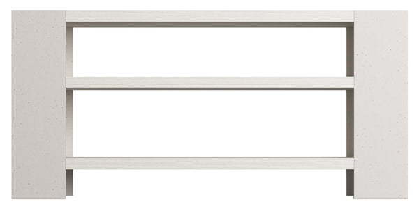 Bernhardt Bernhardt Stratum Mist Console Table 67" With Fossil Faux Stone Ends, 2 Shelves, Glam Transitional 325912