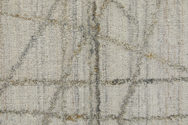 Feizy Rugs Whitton Handwoven Wool & Viscose Abstract Rug | Modern Industrial Design For Stylish Interiors Ivory,Gray Viscose,Wool Wtn8894fivychlp00