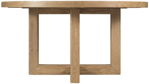 Hooker Furniture Driftwood 60-Inches Round Dining Table — Buckboard Sun‑Faded Oak Finish, Pedestal Base, Seats 6 Elegantly 6820-75223-80