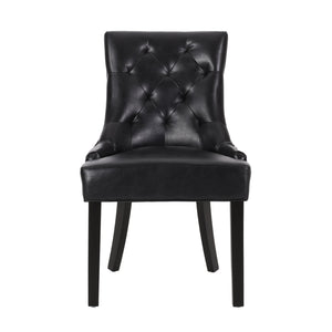 English Elm Cheney Tufted Upholstered Dining Chair Set with Solid Wood Legs for Modern Rooms 54181.00PUMDNT