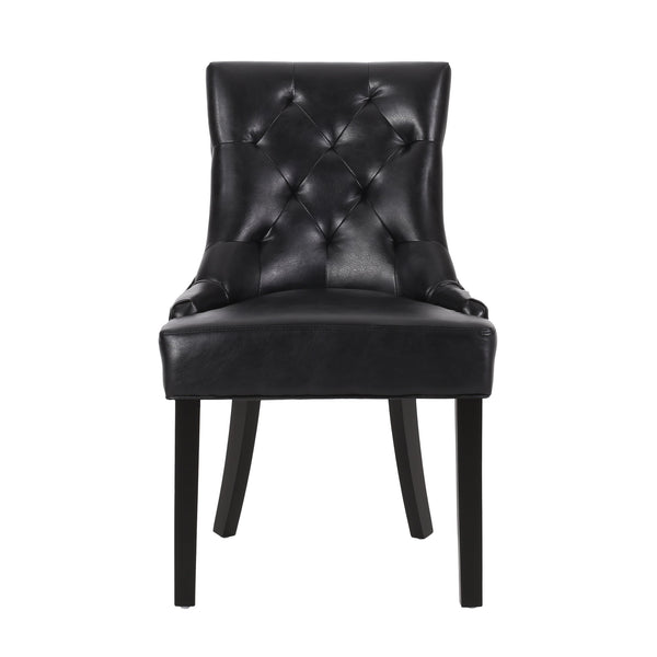 English Elm Cheney Tufted Upholstered Dining Chair Set with Solid Wood Legs for Modern Rooms 54181.00PUMDNT