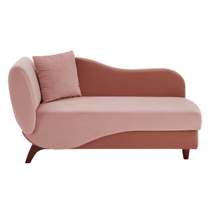 Homelegance By Top-Line Verbena Two-Tone Dark & Light Functional Chaise With 1 Pillow Pink Polyester