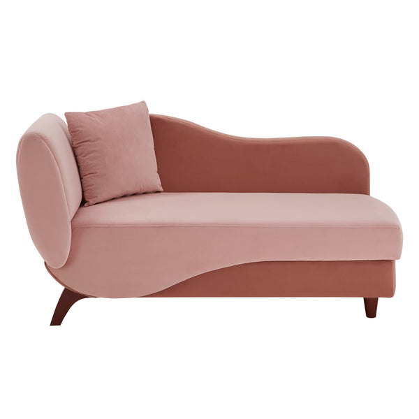 Homelegance By Top-Line Verbena Two-Tone Dark & Light Functional Chaise With 1 Pillow Pink Polyester