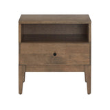 Homelegance By Top-Line Dominik Walnut Finish 1-Drawer Nightstand Brown Rubberwood