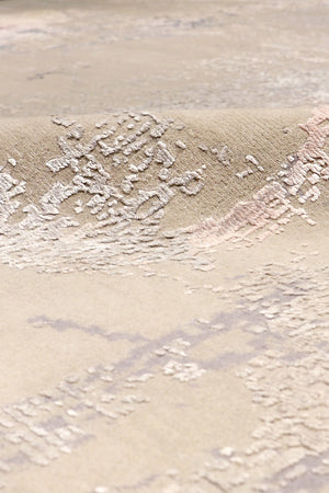 Pasargad Home Modern Hand-knotted Area Rug – Elegant Abstract Design In Premium Viscose Silk & Wool   Prj-4 12x15