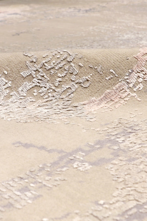 Pasargad Home Modern Hand-knotted Area Rug – Elegant Abstract Design In Premium Viscose Silk & Wool   Prj-4 12x15