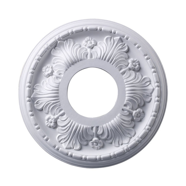 Atlas Acanthus 11-Inch Architectural Medallion for Ceilings – Timeless Design with Elegant Acanthus Motif White LA11037-WH