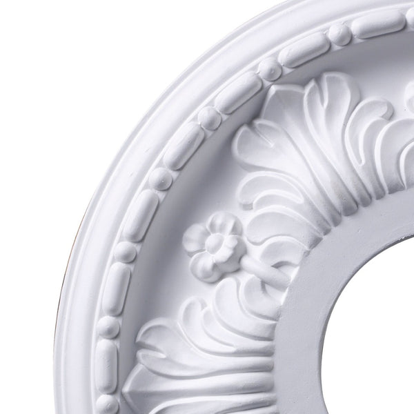 Atlas Acanthus 11-Inch Architectural Medallion for Ceilings – Timeless Design with Elegant Acanthus Motif White LA11037-WH