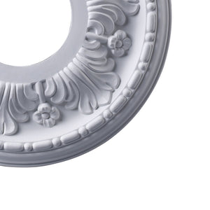 Atlas Acanthus 11-Inch Architectural Medallion for Ceilings – Timeless Design with Elegant Acanthus Motif White LA11037-WH