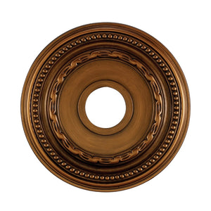 Atlas Campione 16'' Wide Antique Bronze Medallion - Elegant Architectural Accent for Ceilings & Walls LA11039-BZ