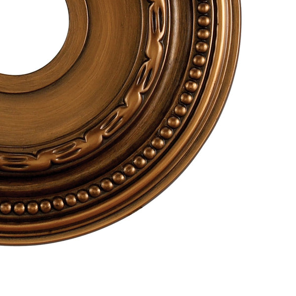 Atlas Campione 16'' Wide Antique Bronze Medallion - Elegant Architectural Accent for Ceilings & Walls LA11039-BZ
