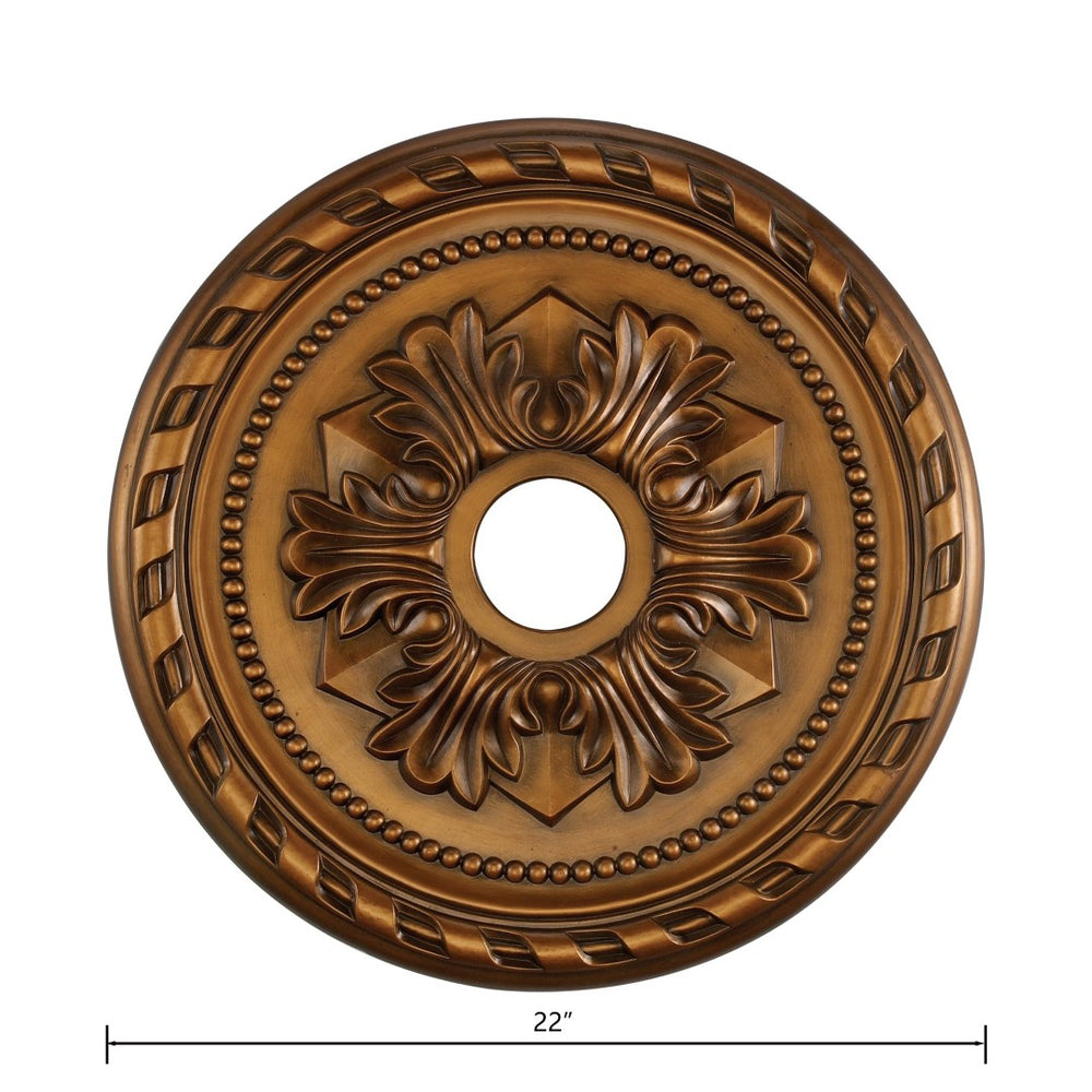 Atlas Corinthian 22'' Wide Ceiling Medallion - Elegant Architectural Accent for Modern Home Decor Antique Bronze LA11041-BZ