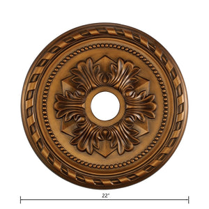Atlas Corinthian 22'' Wide Ceiling Medallion - Elegant Architectural Accent for Modern Home Decor Antique Bronze LA11041-BZ