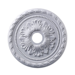 Atlas Corinthian 22'' Wide Ceiling Medallion - Elegant Architectural Accent for Modern Home Decor White LA11042-WH