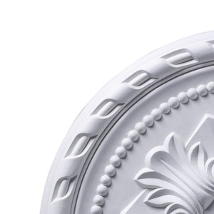 Atlas Corinthian 22'' Wide Ceiling Medallion - Elegant Architectural Accent for Modern Home Decor White LA11042-WH