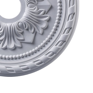Atlas Corinthian 22'' Wide Ceiling Medallion - Elegant Architectural Accent for Modern Home Decor White LA11042-WH
