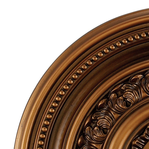Atlas English Medallion Ceiling Accent - Classic Charm for Chandeliers and Fixtures, Elegant Design Antique Brass LA11043-BZ
