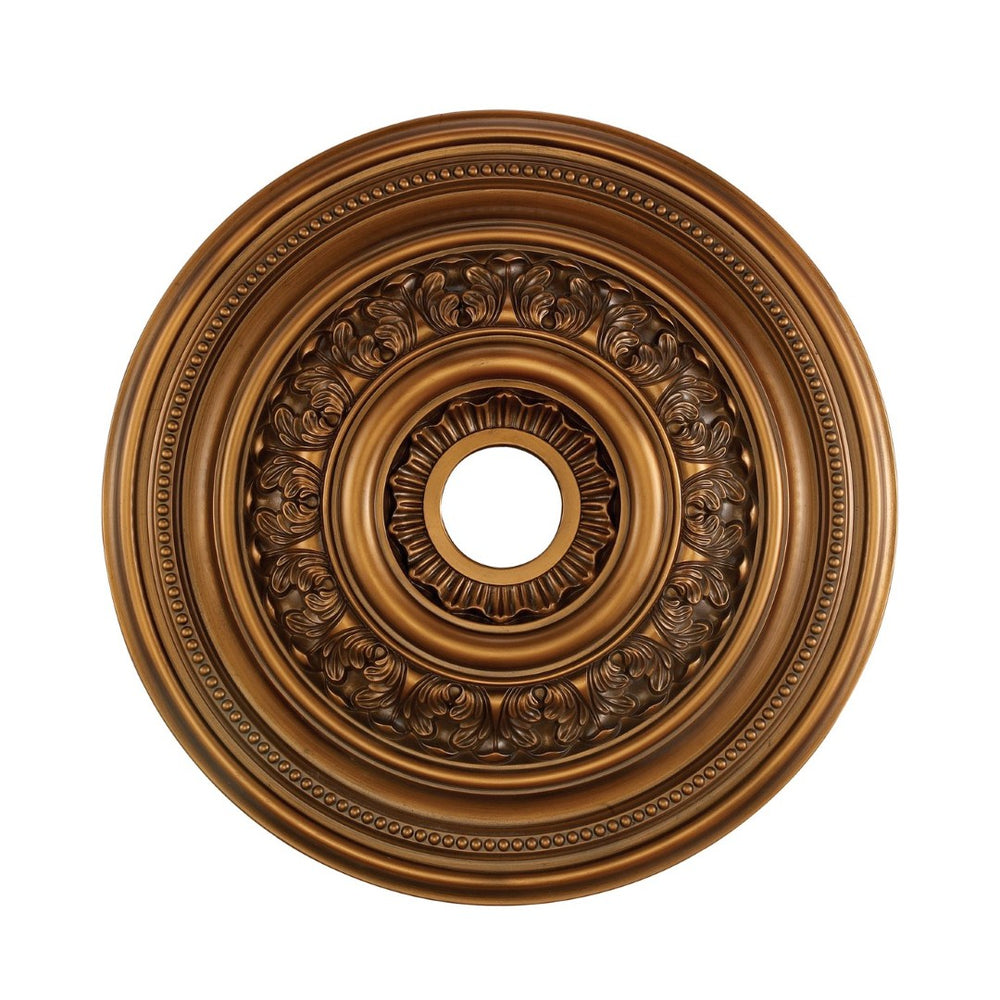 Atlas English Medallion Ceiling Accent - Classic Charm for Chandeliers and Fixtures, Elegant Design Antique Bronze LA11044-BZ