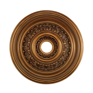 Atlas English Medallion Ceiling Accent - Classic Charm for Chandeliers and Fixtures, Elegant Design Antique Bronze LA11044-BZ