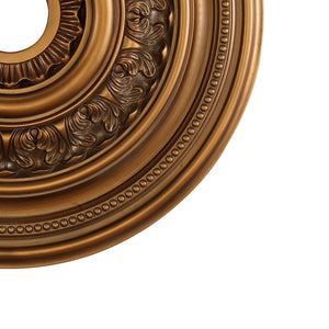 Atlas English Medallion Ceiling Accent - Classic Charm for Chandeliers and Fixtures, Elegant Design Antique Bronze LA11044-BZ