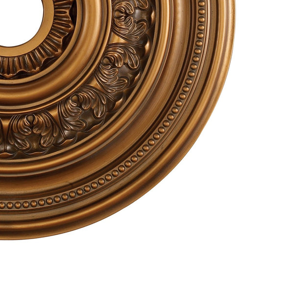 Atlas English Medallion Ceiling Accent - Classic Charm for Chandeliers and Fixtures, Elegant Design Antique Bronze LA11044-BZ