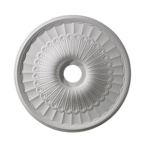 Atlas Hillspire Ceiling Medallion - Ornate Design for Classic Charm, Easy Installation for Any Room White 24'' LA11046-WH