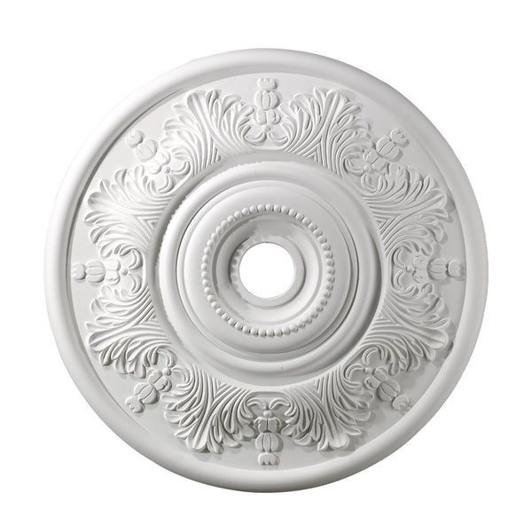Atlas Lauderdale Decorative Medallion - Timeless Ceiling Accent for Chandeliers and Pendant Lights White 30'' LA11047-WH