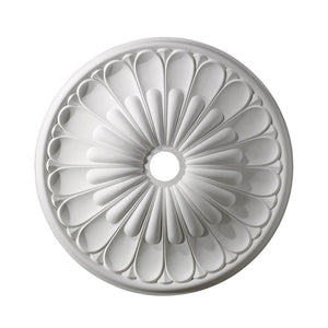 Atlas Melon Reed 32" Wide Medallion - Classic White Ceiling Accent for Timeless Elegance & Style LA11049-WH