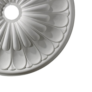 Atlas Melon Reed 32" Wide Medallion - Classic White Ceiling Accent for Timeless Elegance & Style LA11049-WH