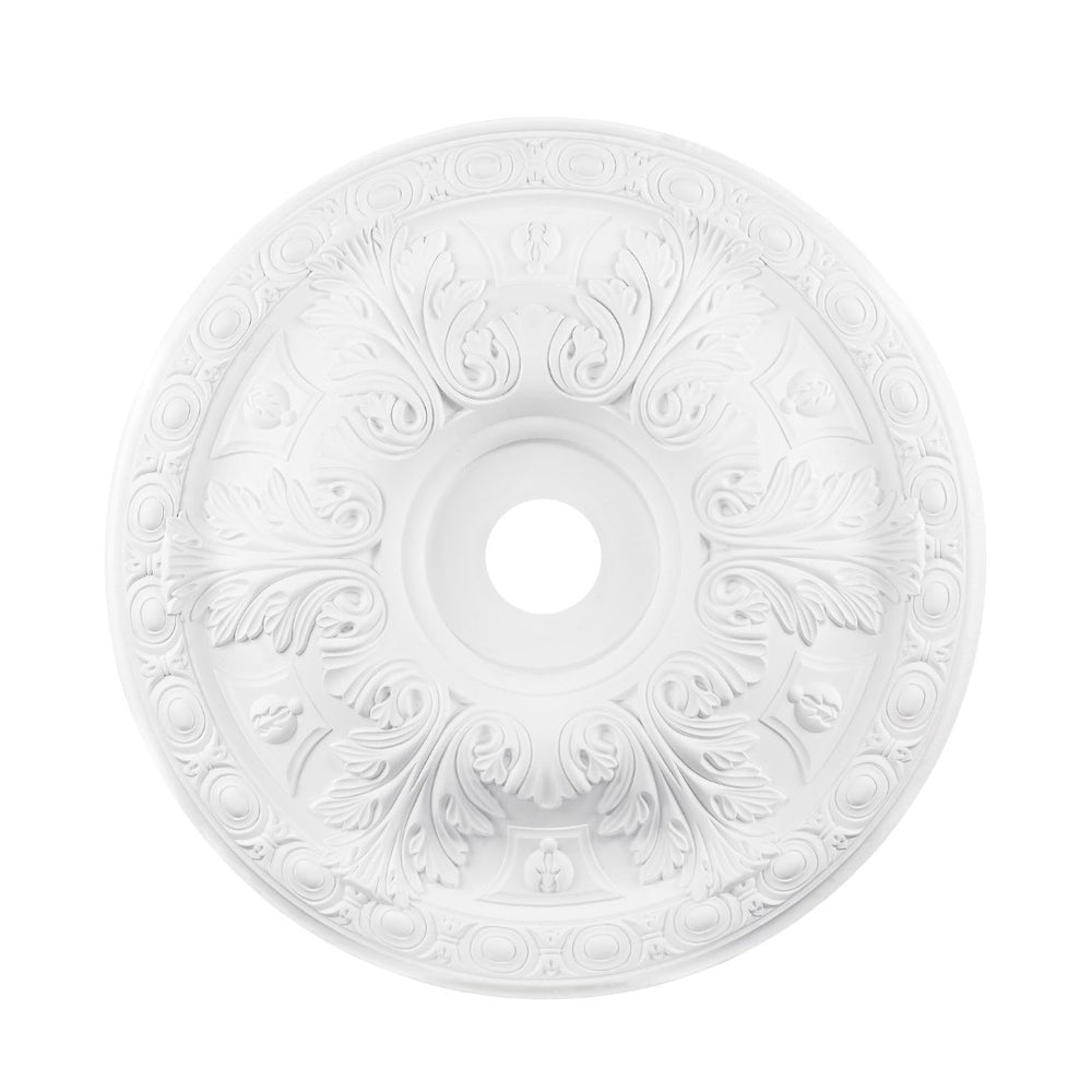 Atlas Pennington Decorative Medallion - Timeless Acanthus Design for Elegant Ceiling Fixtures & Spaces White 28'' LA11050-WH