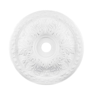 Atlas Pennington Decorative Medallion - Timeless Acanthus Design for Elegant Ceiling Fixtures & Spaces White 28'' LA11050-WH