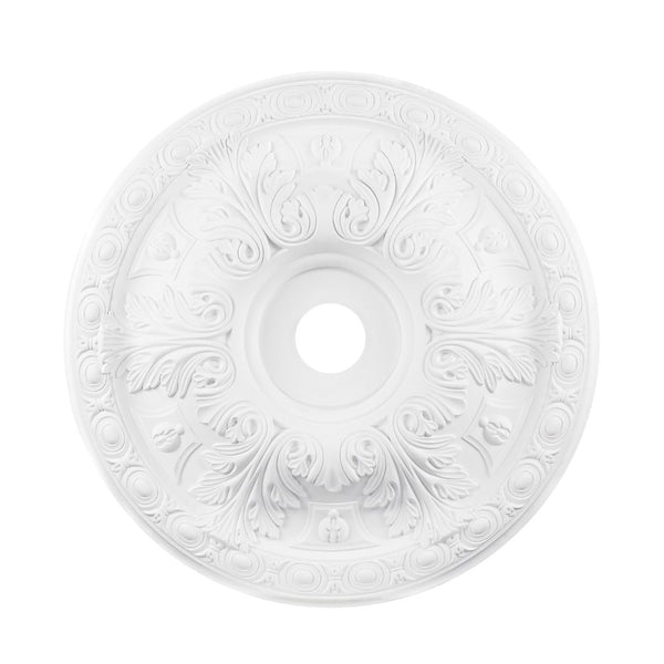 Atlas Pennington Decorative Medallion - Timeless Acanthus Design for Elegant Ceiling Fixtures & Spaces White 28'' LA11050-WH
