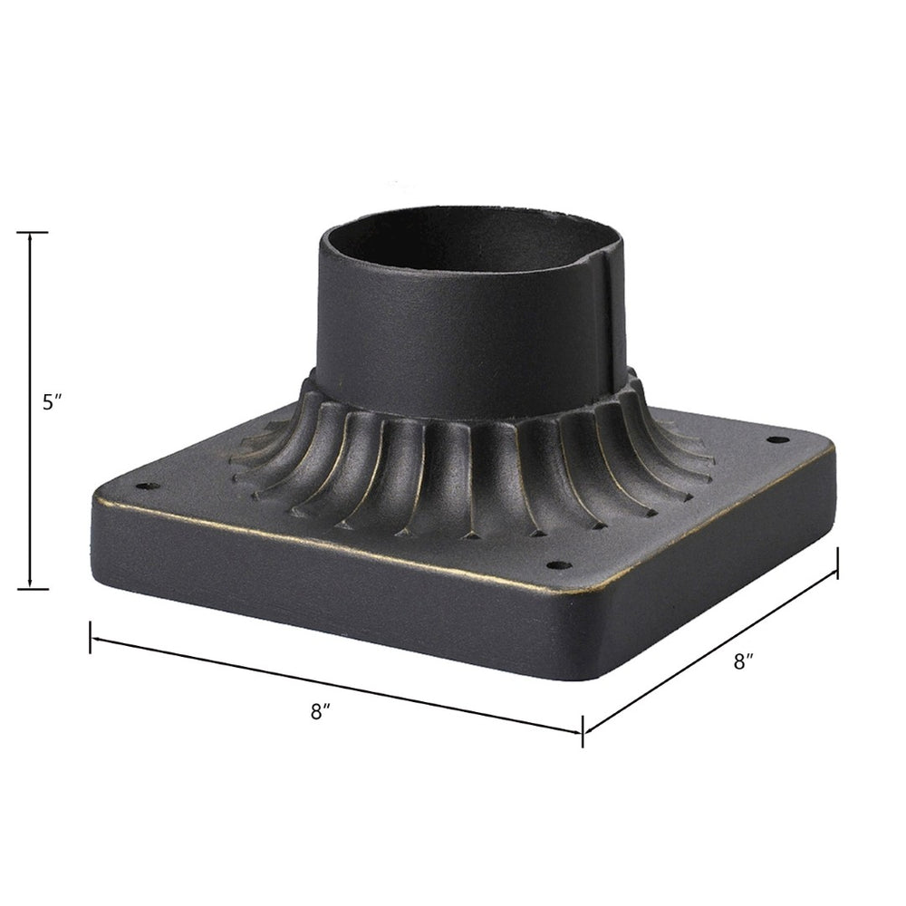 Atlas Outdoor Accessory Pier Mount - Durable Weather-Resistant Base for Stylish Outdoor Lighting Solutions LA11080-BK