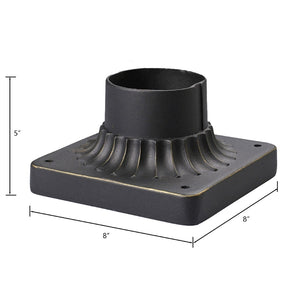 Atlas Outdoor Accessory Pier Mount - Durable Weather-Resistant Base for Stylish Outdoor Lighting Solutions LA11080-BK