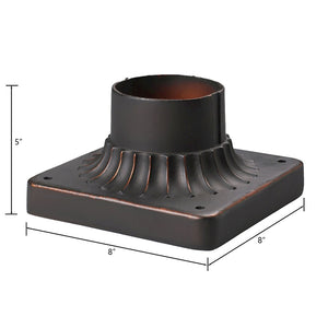 Atlas Outdoor Accessory Pier Mount Base - Durable Clay Bronze Finish for Secure Lighting Installation LA11080-BZ1