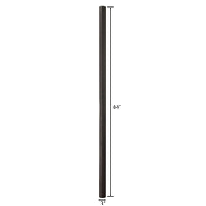 Atlas Outdoor Accessory Pole - Durable Weathered Charcoal Lamp Post for Lanterns & Planters, 84" Tall LA11081-BK