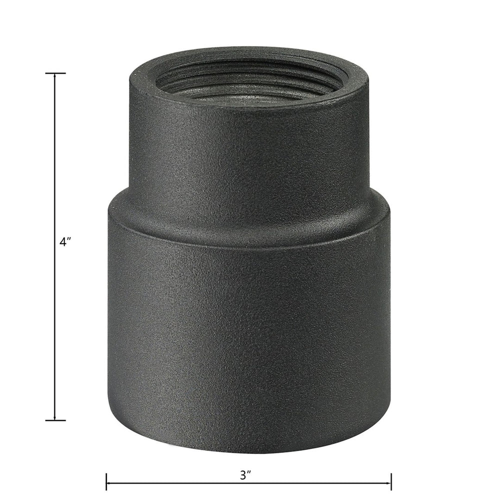Atlas Post Connector - Charcoal Finish, Durable Metal Design for Outdoor Lighting Fixtures & Easy Installation LA11083-GY