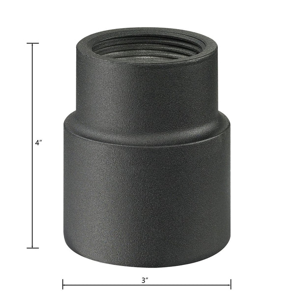 Atlas Post Connector - Charcoal Finish, Durable Metal Design for Outdoor Lighting Fixtures & Easy Installation LA11083-GY
