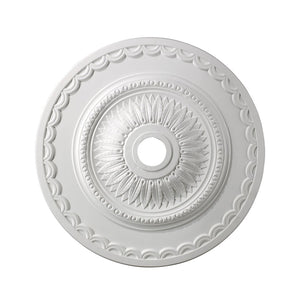 Atlas Brookdale 30" Wide Medallion - Elegant White Ceiling Accent for Timeless Home Decor & Easy Install LA11102-WH