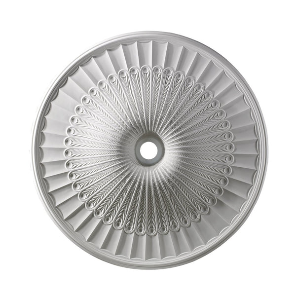 Atlas Hillspire Ceiling Medallion - Ornate Design for Classic Charm, Easy Installation for Any Room White 51'' LA11109-WH