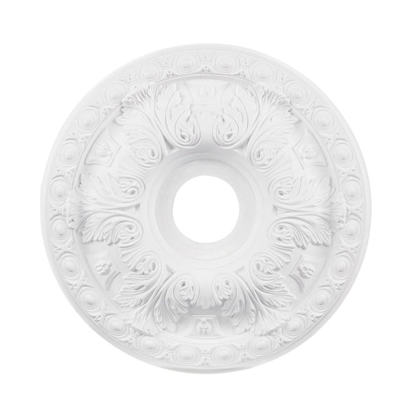 Atlas Pennington Decorative Medallion - Timeless Acanthus Design for Elegant Ceiling Fixtures & Spaces White 18'' LA11119-WH