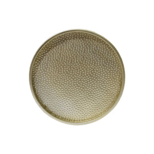 English Elm Christopher Knight Home® - METAL Round Hammered Accent Side Table with Textured Iron Frame, Modern Industrial Chic Decor Gold 65502.00GLD