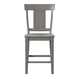 Homelegance By Top-Line Juliette Panel Back Wood Counter Height Chairs (Set of 2) Grey Rubberwood