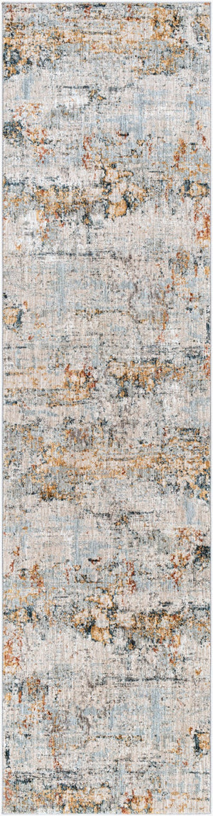 Livabliss Laila Machine Woven Polyester Area Rug with Fringe Trim for Living and Dining Rooms Pale Blue, Dark 2'7" x 10' LAA2300-2710
