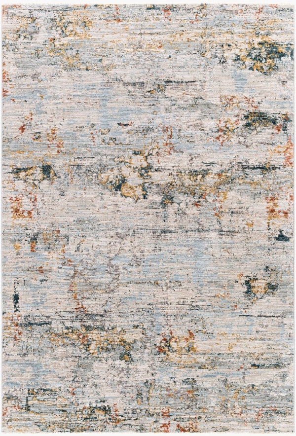 Livabliss Laila Machine Woven Polyester Area Rug with Fringe Trim for Living and Dining Rooms Pale Blue, Dark 12' x 15' LAA2300-1215