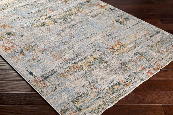 Livabliss Laila Machine Woven Polyester Area Rug with Fringe Trim for Living and Dining Rooms Pale Blue, Dark 12' x 15' LAA2300-1215