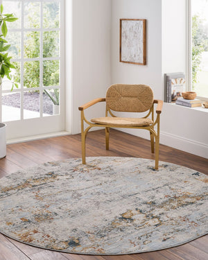 Livabliss Laila Machine Woven Polyester Area Rug with Fringe Trim for Living and Dining Rooms Pale Blue, Dark 2'7" x 7'3" LAA2300-2773