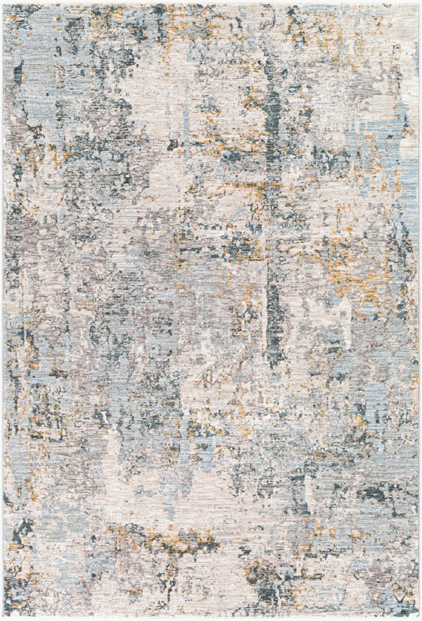Livabliss Laila Large Polyester Area Rug with Fringe Minimalist Modern Style for Living Rooms Pale Blue, Dark 2' x 2'11" LAA2303-23