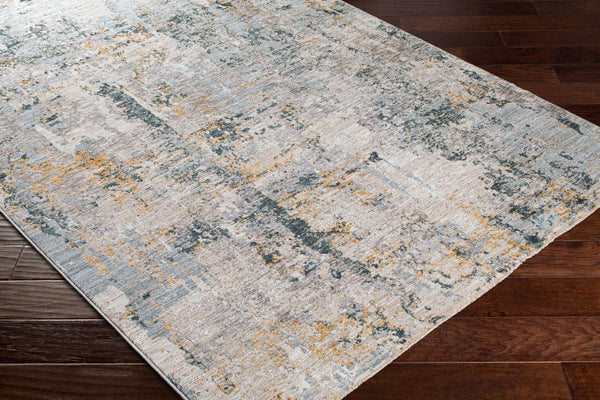 Livabliss Laila Large Polyester Area Rug with Fringe Minimalist Modern Style for Living Rooms Pale Blue, Dark 7'10" x 7'10" LAA2303-710RD